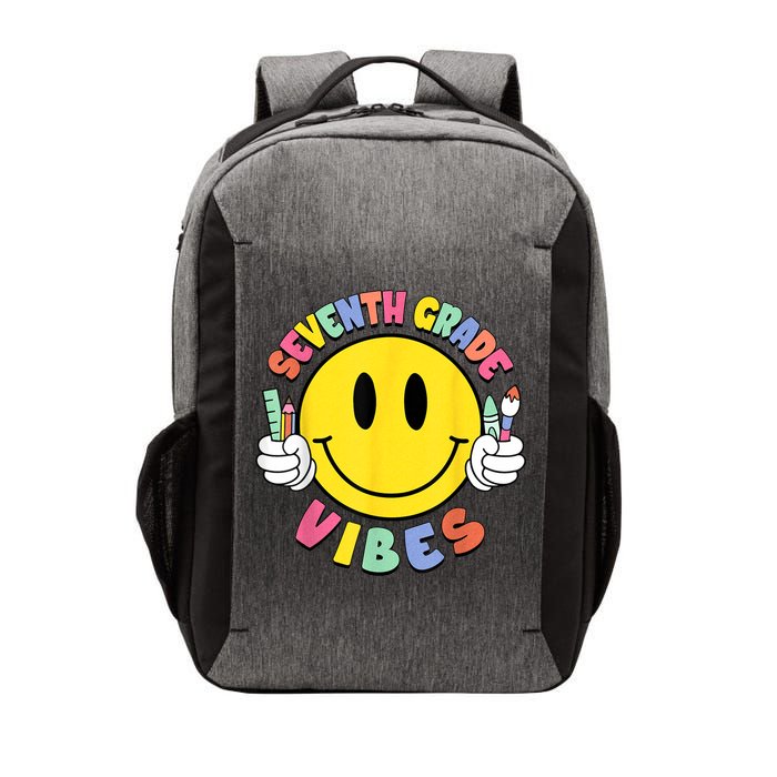 Seventh Grade Vibes Teachers 7th Grade Team Back To School Vector Backpack