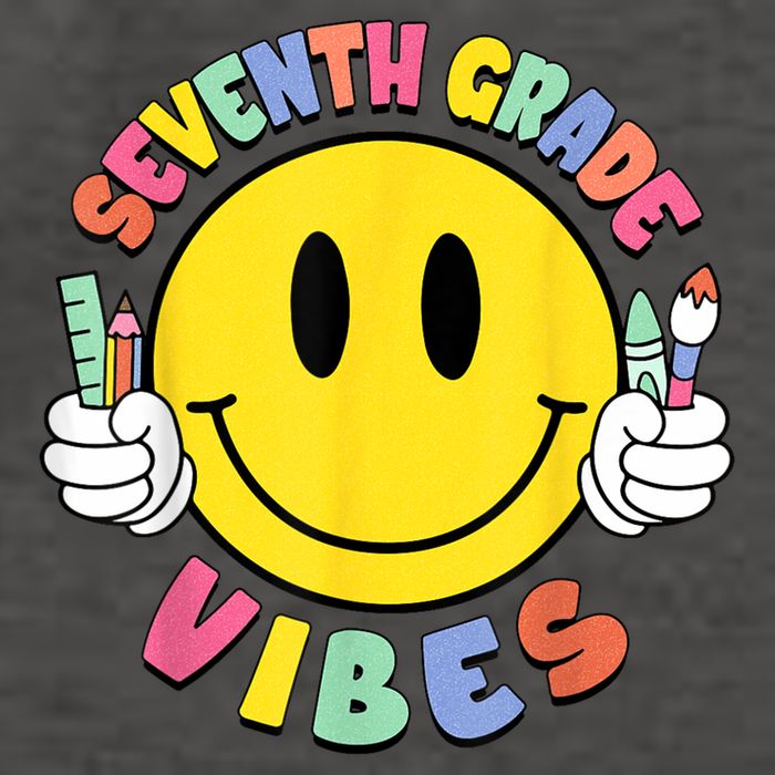Seventh Grade Vibes Teachers 7th Grade Team Back To School Vector Backpack