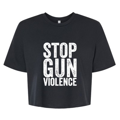 Stop Gun Violence Vintage Bella+Canvas Jersey Crop Tee