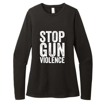 Stop Gun Violence Vintage Womens CVC Long Sleeve Shirt