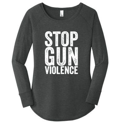 Stop Gun Violence Vintage Women's Perfect Tri Tunic Long Sleeve Shirt