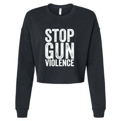 Stop Gun Violence Vintage Cropped Pullover Crew