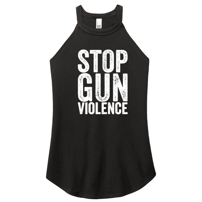 Stop Gun Violence Vintage Women's Perfect Tri Rocker Tank