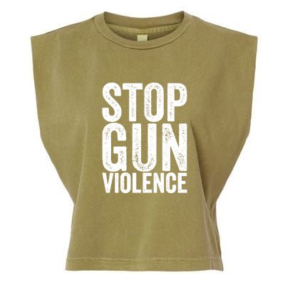 Stop Gun Violence Vintage Garment-Dyed Women's Muscle Tee