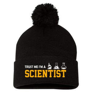 Scientist Graphic Vertrau Mir Ich Bin Ein Wissenschaftler [German Language Pom Pom 12in Knit Beanie