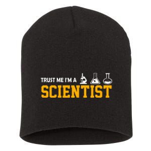 Scientist Graphic Vertrau Mir Ich Bin Ein Wissenschaftler [German Language Short Acrylic Beanie