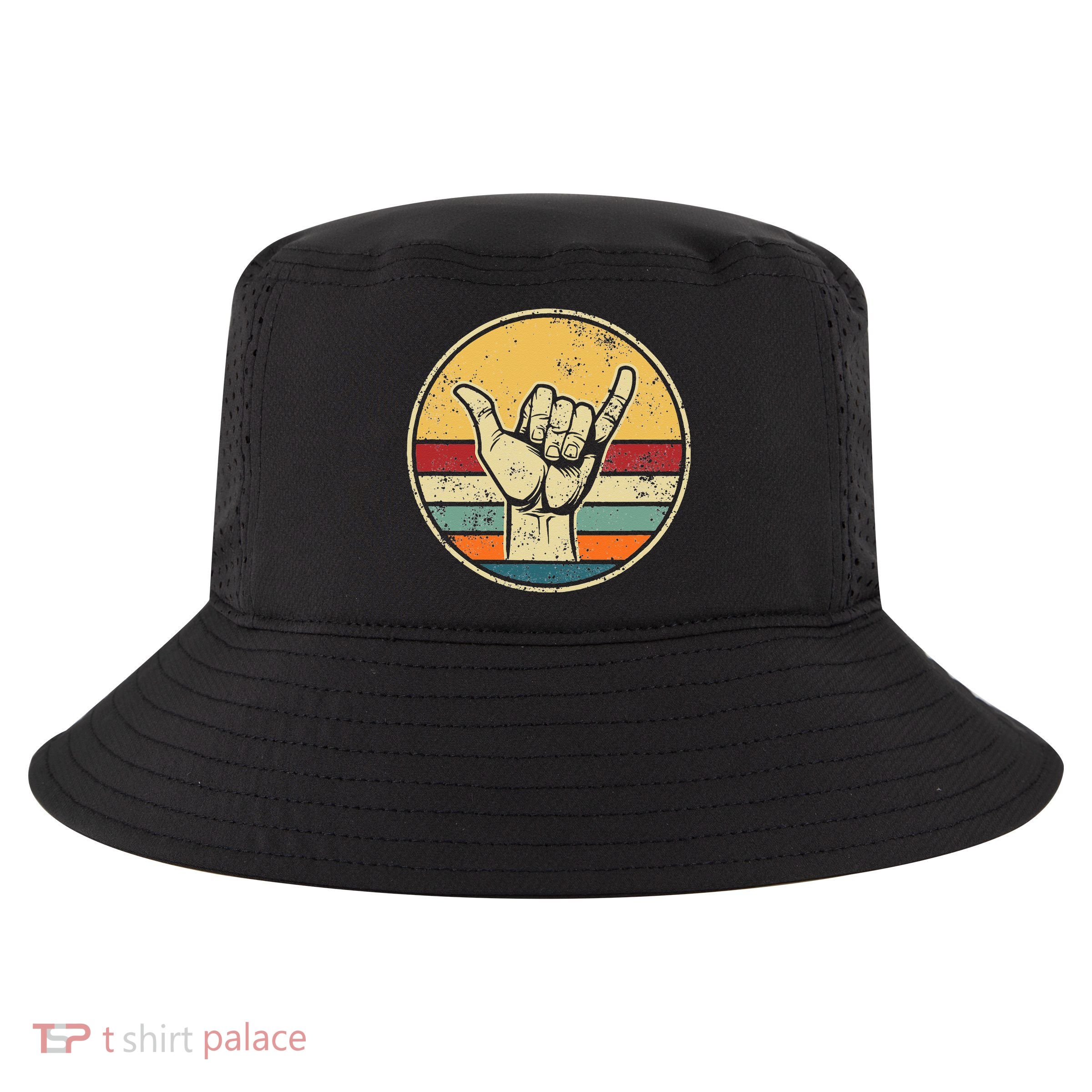 Shaka Good Vibes Hang Loose Surfing Beach Apparel Design Cool Comfort Performance Bucket Hat