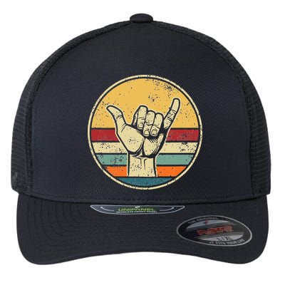 Shaka Good Vibes Hang Loose Surfing Beach Apparel Design Flexfit Unipanel Trucker Cap