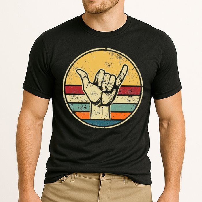 Shaka Good Vibes Hang Loose Surfing Beach Apparel Design Cooling Performance Crew T-Shirt