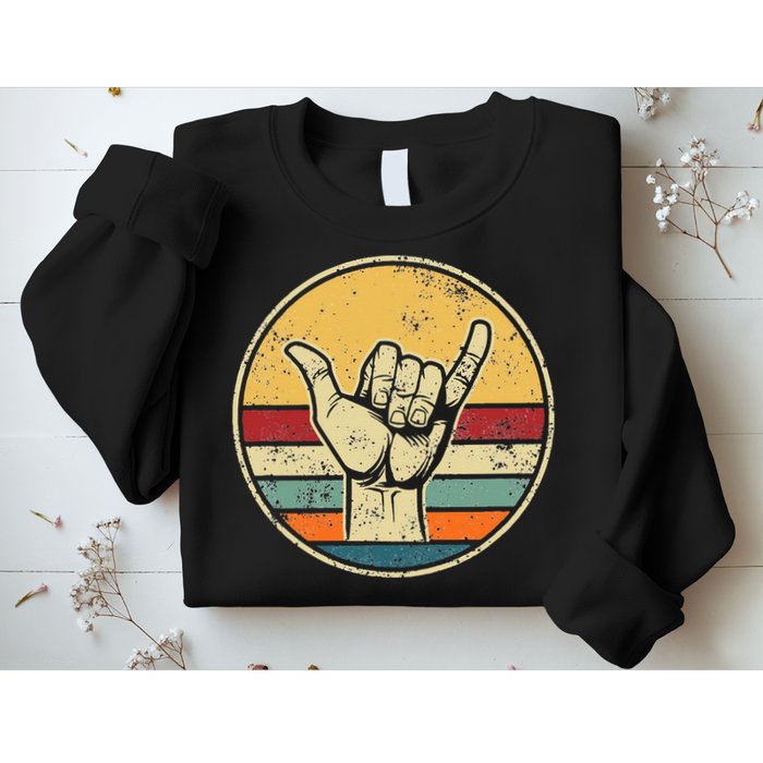 Shaka Good Vibes Hang Loose Surfing Beach Apparel Design Sweatshirt