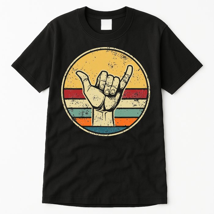Shaka Good Vibes Hang Loose Surfing Beach Apparel Design Tall T-Shirt