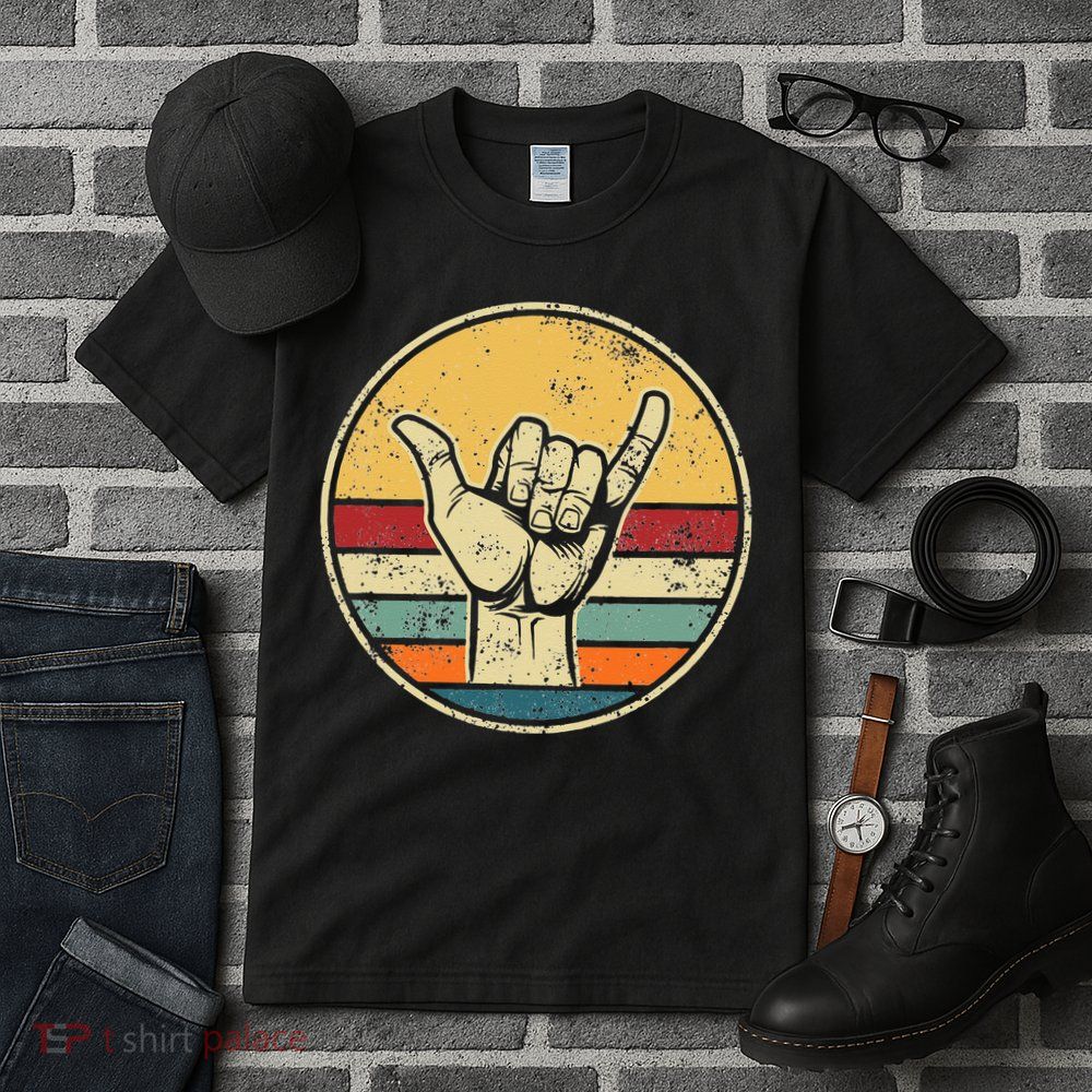 Shaka Good Vibes Hang Loose Surfing Beach Apparel Design Tall T-Shirt
