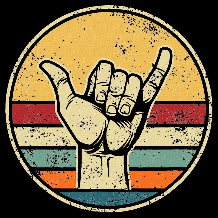 Shaka Good Vibes Hang Loose Surfing Beach Apparel Design Tall T-Shirt