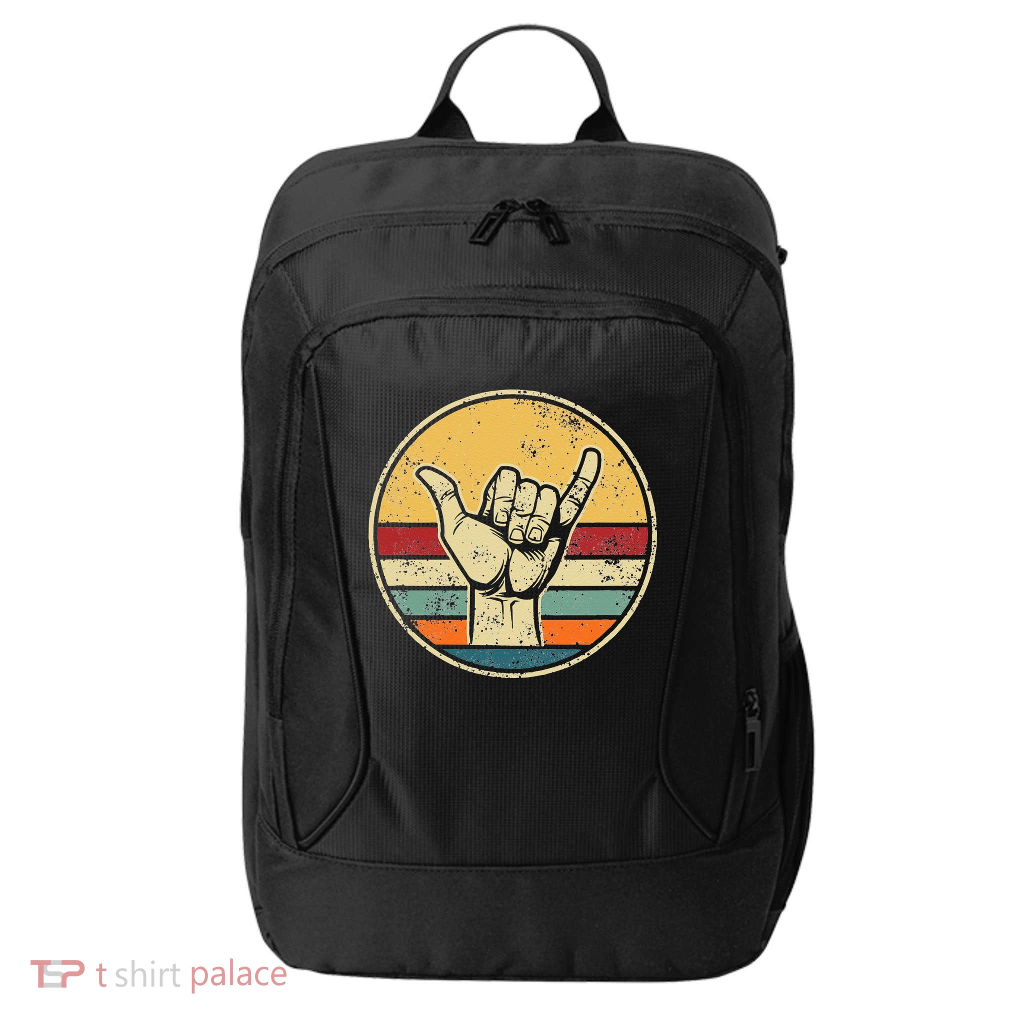 Shaka Good Vibes Hang Loose Surfing Beach Apparel Design City Backpack