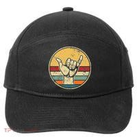 Shaka Good Vibes Hang Loose Surfing Beach Apparel Design 7-Panel Snapback Hat