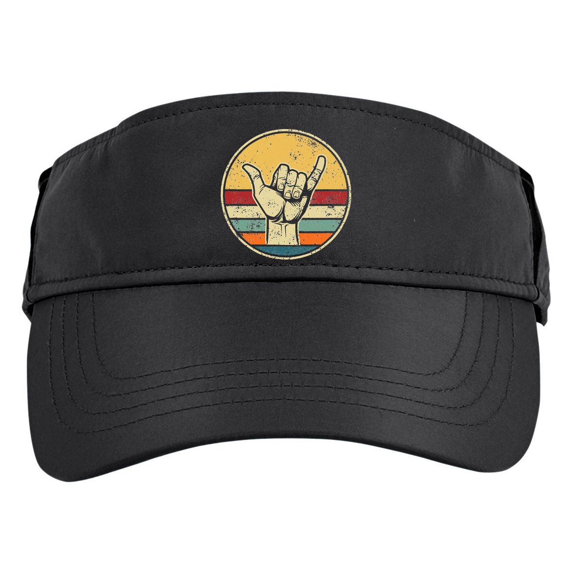 Shaka Good Vibes Hang Loose Surfing Beach Apparel Design Adult Drive Performance Visor