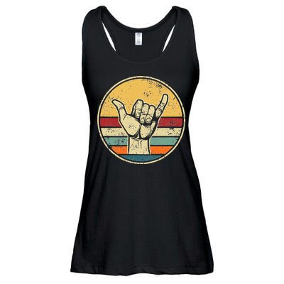 Shaka Good Vibes Hang Loose Surfing Beach Apparel Design Ladies Essential Flowy Tank
