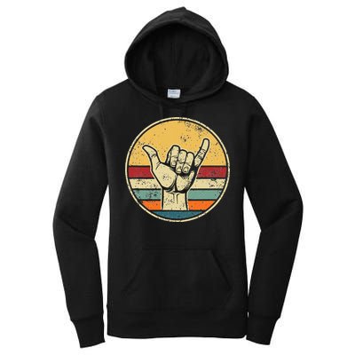 Shaka Good Vibes Hang Loose Surfing Beach Apparel Design Women's Pullover Hoodie