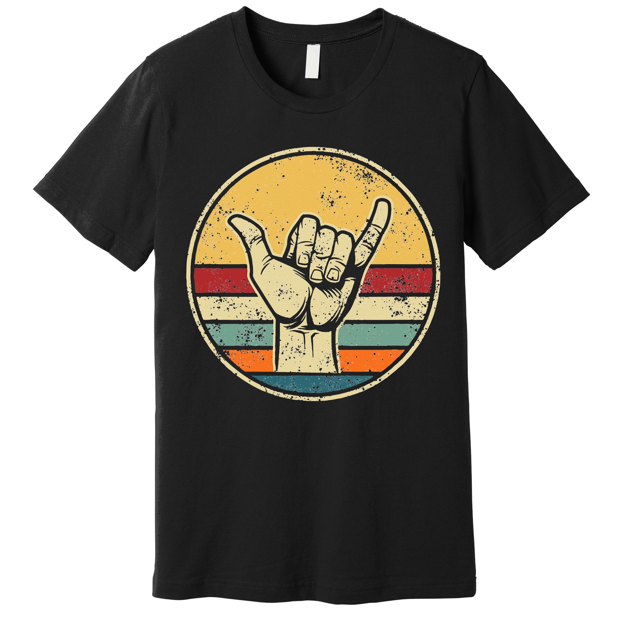 Shaka Good Vibes Hang Loose Surfing Beach Apparel Design Premium T-Shirt