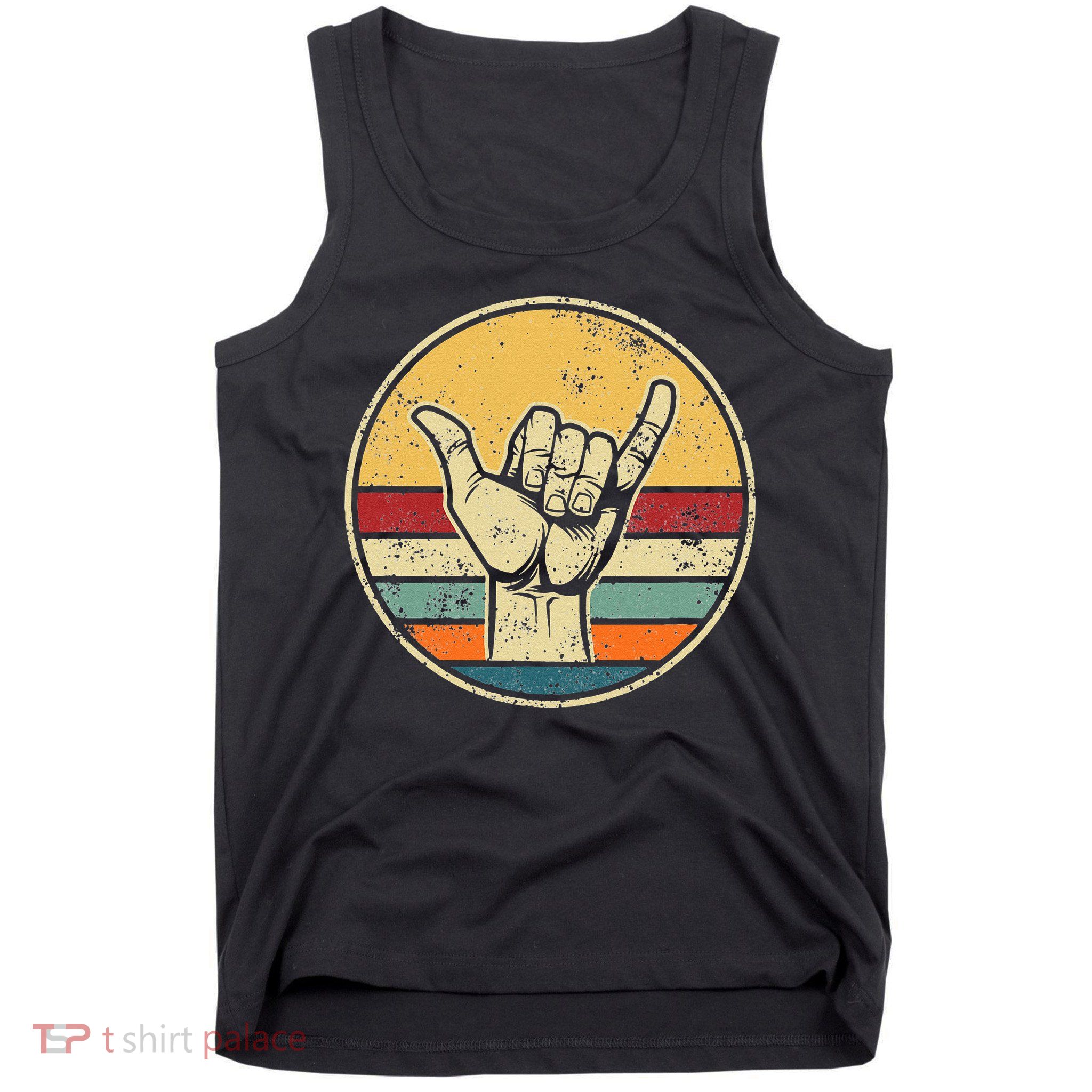 Shaka Good Vibes Hang Loose Surfing Beach Apparel Design Tank Top