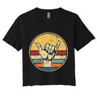 Shaka Good Vibes Hang Loose Surfing Beach Apparel Design Crop Top
