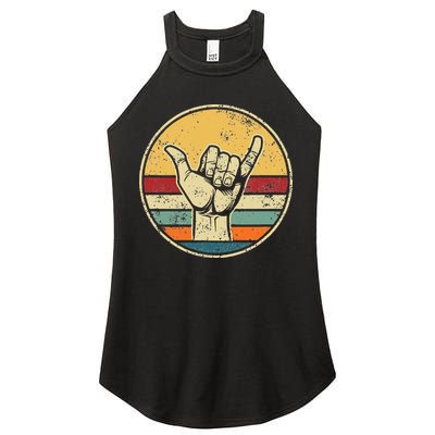 Shaka Good Vibes Hang Loose Surfing Beach Apparel Design Women's Perfect Tri Rocker Tank
