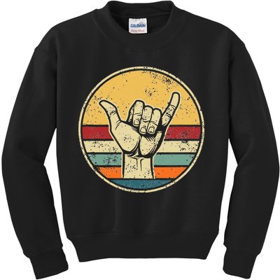 Shaka Good Vibes Hang Loose Surfing Beach Apparel Design Kids Sweatshirt
