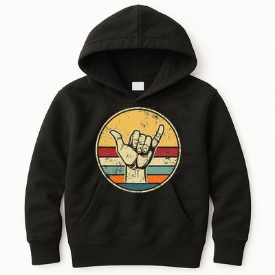 Shaka Good Vibes Hang Loose Surfing Beach Apparel Design Kids Hoodie