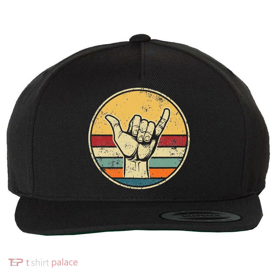Shaka Good Vibes Hang Loose Surfing Beach Apparel Design Wool Snapback Cap