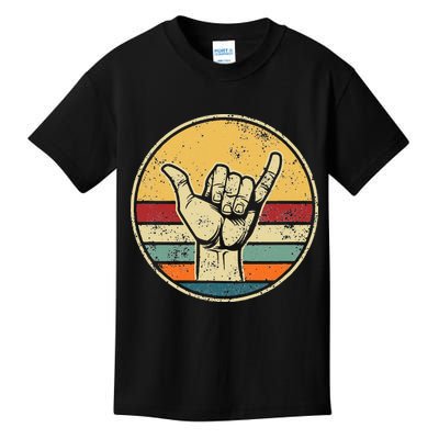 Shaka Good Vibes Hang Loose Surfing Beach Apparel Design Kids T-Shirt