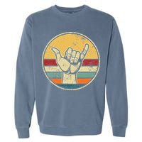 Shaka Good Vibes Hang Loose Surfing Beach Apparel Design Garment-Dyed Sweatshirt