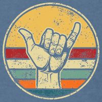 Shaka Good Vibes Hang Loose Surfing Beach Apparel Design Garment-Dyed Sweatshirt