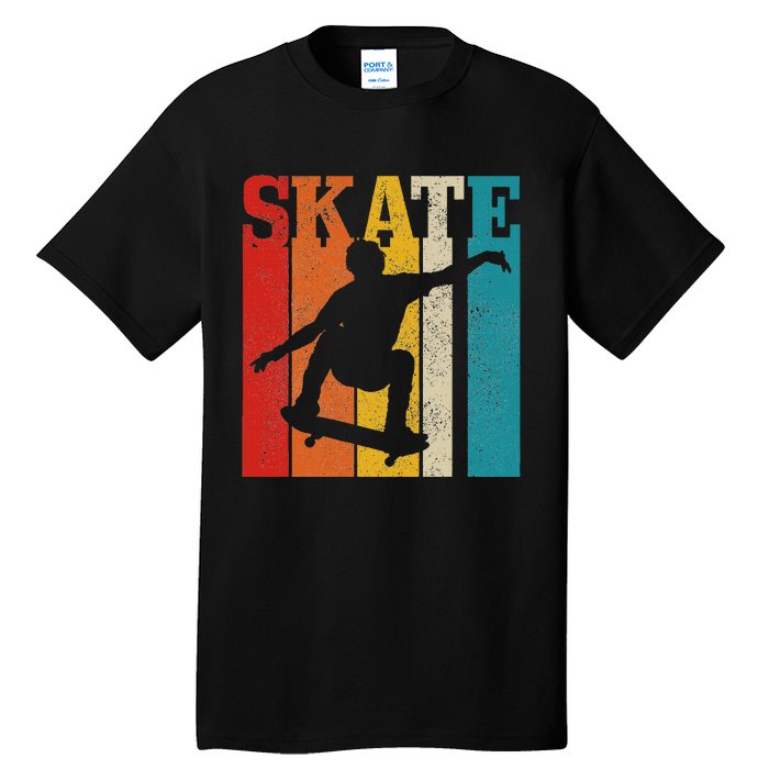 Skater Gift Vintage Skateboarding Skateboard Skate Skating Tall T-Shirt