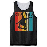 Skater Gift Vintage Skateboarding Skateboard Skate Skating Mesh Reversible Basketball Jersey Tank