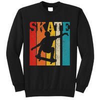 Skater Gift Vintage Skateboarding Skateboard Skate Skating Tall Sweatshirt