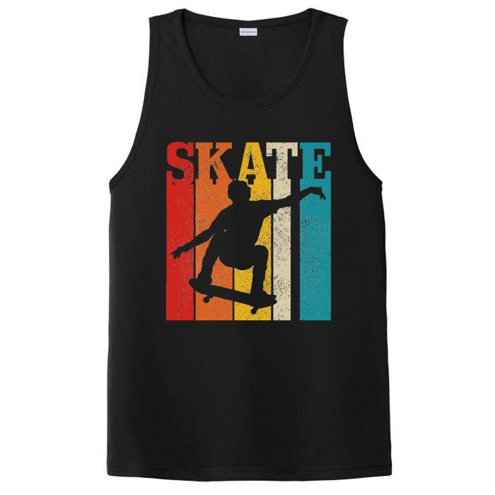 Skater Gift Vintage Skateboarding Skateboard Skate Skating PosiCharge Competitor Tank