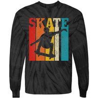 Skater Gift Vintage Skateboarding Skateboard Skate Skating Tie-Dye Long Sleeve Shirt