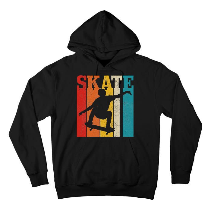 Skater Gift Vintage Skateboarding Skateboard Skate Skating Tall Hoodie