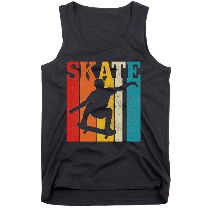 Skater Gift Vintage Skateboarding Skateboard Skate Skating Tank Top