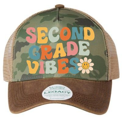 Second Grade Vibes 2nd Grade Team Retro 1st Day Of School Legacy Tie Dye Trucker Hat