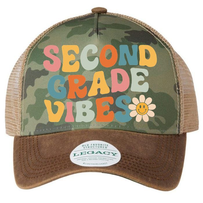 Second Grade Vibes 2nd Grade Team Retro 1st Day Of School Legacy Tie Dye Trucker Hat