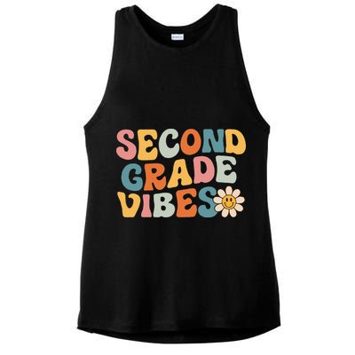 Second Grade Vibes 2nd Grade Team Retro 1st Day Of School Ladies PosiCharge Tri-Blend Wicking Tank