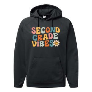 Second Grade Vibes 2nd Grade Team Retro 1st Day Of School Performance Fleece Hoodie