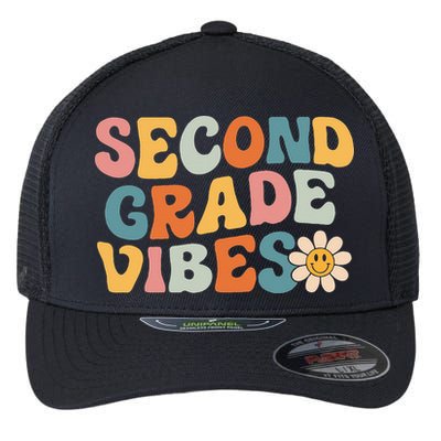 Second Grade Vibes 2nd Grade Team Retro 1st Day Of School Flexfit Unipanel Trucker Cap