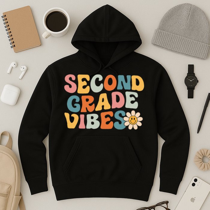 Second Grade Vibes 2nd Grade Team Retro 1st Day Of School Hoodie