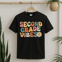Second Grade Vibes 2nd Grade Team Retro 1st Day Of School T-Shirt