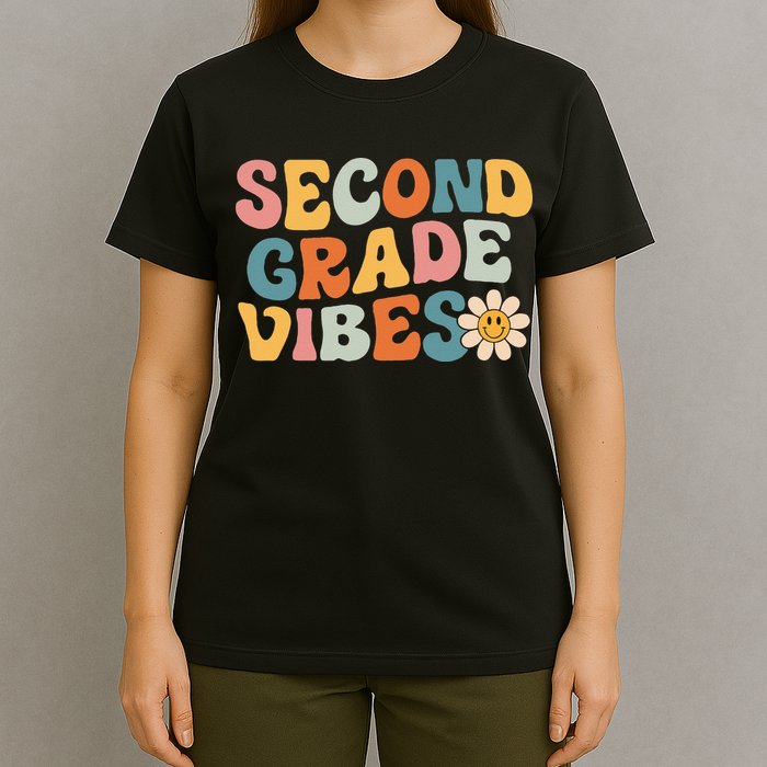 Second Grade Vibes 2nd Grade Team Retro 1st Day Of School T-Shirt