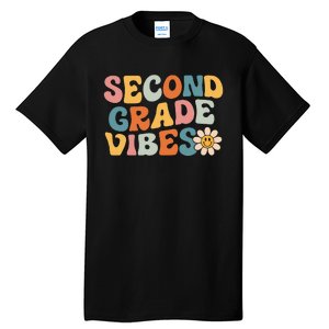 Second Grade Vibes 2nd Grade Team Retro 1st Day Of School Tall T-Shirt