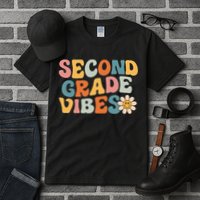 Second Grade Vibes 2nd Grade Team Retro 1st Day Of School Tall T-Shirt