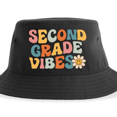 Second Grade Vibes 2nd Grade Team Retro 1st Day Of School Sustainable Bucket Hat